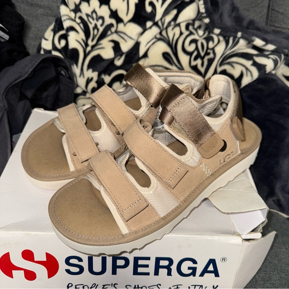 UGG Tan Goldencoast Multistrap Sandals